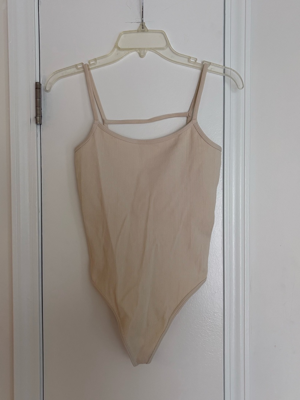 Free People Ribbed Bodysuit in Beige